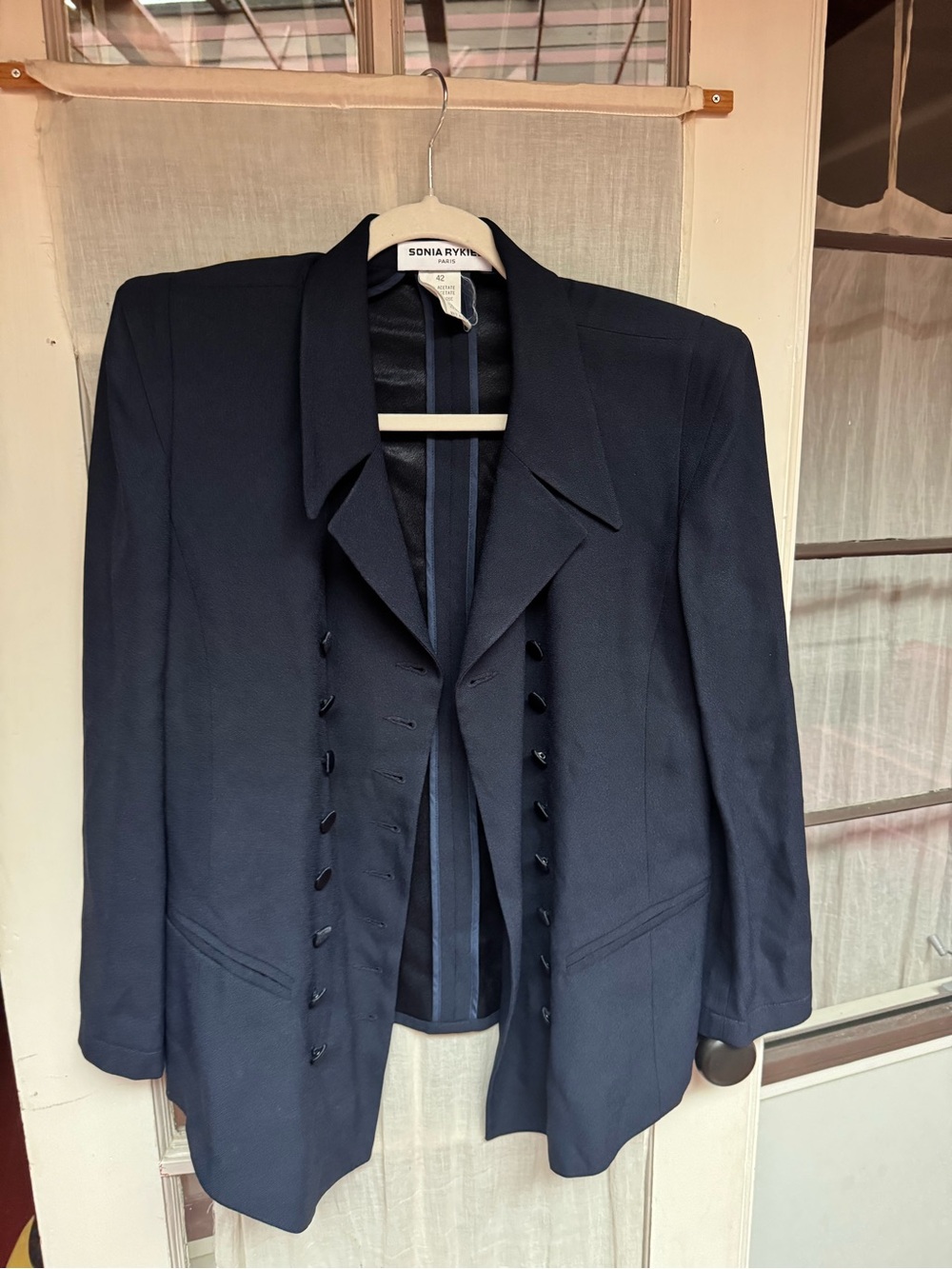 Sonia Rykiel Paris Navy Blazer Jacket